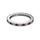 2 - Gracie 2.30 mm Round Red Garnet and Lab Grown Diamond Eternity Band 