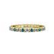 1 - Gracie 2.30 mm Round London Blue Topaz and Lab Grown Diamond Eternity Band 