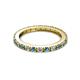 2 - Gracie 2.30 mm Round London Blue Topaz and Lab Grown Diamond Eternity Band 