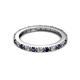 2 - Gracie 2.30 mm Round Blue Sapphire and Lab Grown Diamond Eternity Band 