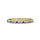1 - Gracie 2.30 mm Round Tanzanite and Lab Grown Diamond Eternity Band 