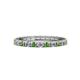 1 - Gracie 2.30 mm Round Green Garnet and Lab Grown Diamond Eternity Band 