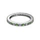 2 - Gracie 2.30 mm Round Green Garnet and Lab Grown Diamond Eternity Band 