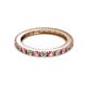 2 - Gracie 2.30 mm Round Pink Tourmaline and Lab Grown Diamond Eternity Band 