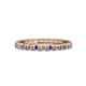 1 - Gracie 2.30 mm Round Iolite and Lab Grown Diamond Eternity Band 