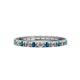 1 - Gracie 2.30 mm Round Blue Diamond and White Lab Grown Diamond Eternity Band 