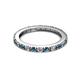 2 - Gracie 2.30 mm Round Blue Diamond and White Lab Grown Diamond Eternity Band 