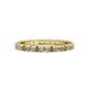 1 - Gracie 2.30 mm Round Smoky Quartz and Lab Grown Diamond Eternity Band 