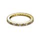 2 - Gracie 2.30 mm Round Smoky Quartz and Lab Grown Diamond Eternity Band 