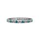 1 - Gracie 2.30 mm Round London Blue Topaz and Lab Grown Diamond Eternity Band 