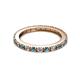 2 - Gracie 2.30 mm Round London Blue Topaz and Lab Grown Diamond Eternity Band 