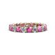 1 - Lucida 3.40 mm Pink Sapphire and Lab Grown Diamond Eternity Band 