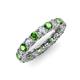 3 - Lucida 3.40 mm Green Garnet and Lab Grown Diamond Eternity Band 