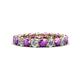 1 - Lucida 3.40 mm Amethyst and Lab Grown Diamond Eternity Band 