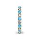 5 - Lucida 3.40 mm Blue Topaz and Lab Grown Diamond Eternity Band 
