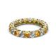 2 - Lucida 3.40 mm Citrine and Lab Grown Diamond Eternity Band 