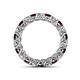 4 - Lucida 3.40 mm Red Garnet and Lab Grown Diamond Eternity Band 