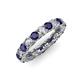 3 - Lucida 3.40 mm Blue Sapphire and Lab Grown Diamond Eternity Band 
