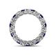 4 - Lucida 3.40 mm Blue Sapphire and Lab Grown Diamond Eternity Band 