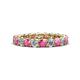 1 - Lucida 3.40 mm Pink Tourmaline and Lab Grown Diamond Eternity Band 