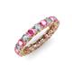 3 - Lucida 3.40 mm Pink Tourmaline and Lab Grown Diamond Eternity Band 