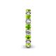 5 - Lucida 3.40 mm Peridot and Lab Grown Diamond Eternity Band 