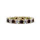 1 - Lucida 3.40 mm Red Garnet and Lab Grown Diamond Eternity Band 