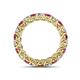 4 - Lucida 3.40 mm Rhodolite Garnet and Lab Grown Diamond Eternity Band 