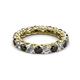 2 - Lucida 3.40 mm Black Diamond and White Lab Grown Diamond Eternity Band 
