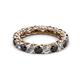 2 - Lucida 3.40 mm Black Diamond and White Lab Grown Diamond Eternity Band 