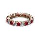 2 - Lucida 3.40 mm Ruby and Lab Grown Diamond Eternity Band 