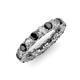 3 - Lucida 3.40 mm Black Diamond and White Lab Grown Diamond Eternity Band 