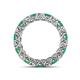 4 - Lucida 3.40 mm Emerald and Lab Grown Diamond Eternity Band 