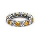 2 - Lucida 4.00 mm Citrine and Lab Grown Diamond Eternity Band 