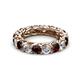 2 - Lucida 4.00 mm Red Garnet and Lab Grown Diamond Eternity Band 