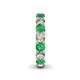 5 - Lucida 4.00 mm Emerald and Lab Grown Diamond Eternity Band 