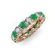 3 - Lucida 4.00 mm Emerald and Lab Grown Diamond Eternity Band 