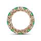 4 - Lucida 4.00 mm Emerald and Lab Grown Diamond Eternity Band 
