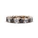 1 - Lucida 4.00 mm Black Diamond and White Lab Grown Diamond Eternity Band 