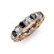 3 - Lucida 4.00 mm Black Diamond and White Lab Grown Diamond Eternity Band 