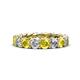 1 - Lucida 4.00 mm Yellow Sapphire and Lab Grown Diamond Eternity Band 
