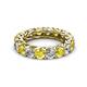 2 - Lucida 4.00 mm Yellow Sapphire and Lab Grown Diamond Eternity Band 