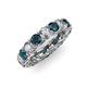 3 - Lucida 4.00 mm London Blue Topaz and Lab Grown Diamond Eternity Band 