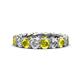 1 - Lucida 4.00 mm Yellow Diamond and White Lab Grown Diamond Eternity Band 