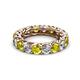 2 - Lucida 4.00 mm Yellow Diamond and White Lab Grown Diamond Eternity Band 