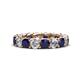1 - Lucida 4.00 mm Blue Sapphire and Lab Grown Diamond Eternity Band 