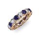 3 - Lucida 4.00 mm Blue Sapphire and Lab Grown Diamond Eternity Band 