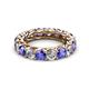 2 - Lucida 4.00 mm Tanzanite and Lab Grown Diamond Eternity Band 