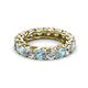 2 - Lucida 4.00 mm Aquamarine and Lab Grown Diamond Eternity Band 