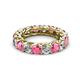 2 - Lucida 4.00 mm Pink Tourmaline and Lab Grown Diamond Eternity Band 